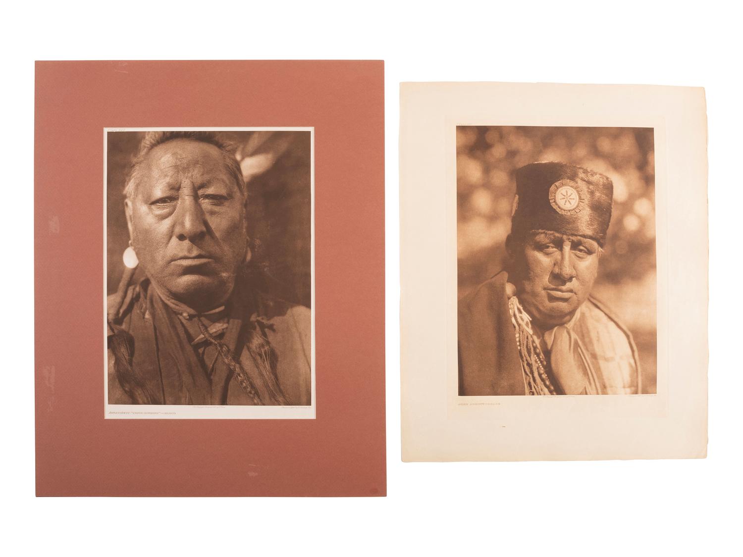 CURTIS, Edward (1868-1952). A group of 25 portfolio photogravures from the North American Indian.