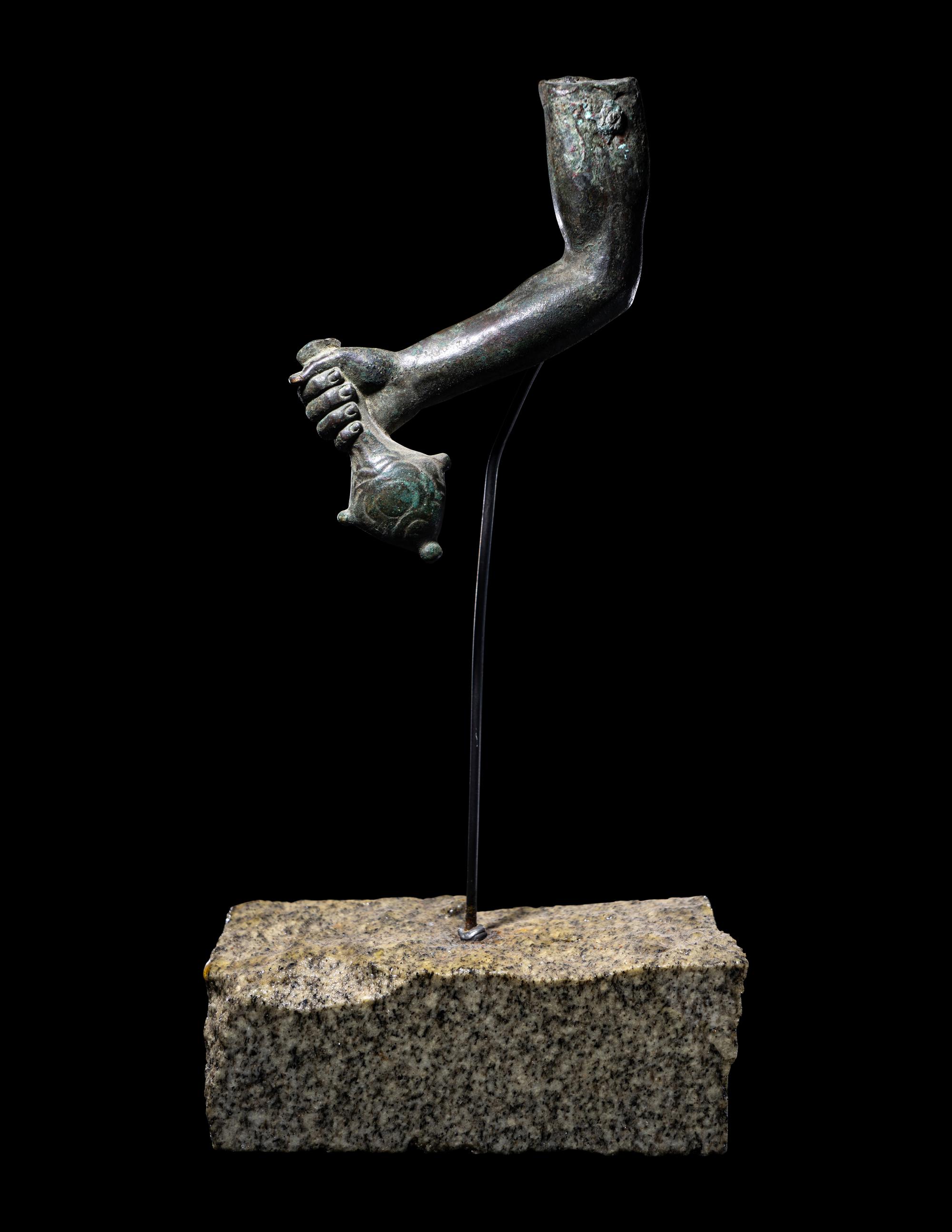 A Hellenistic or Roman Bronze Right Arm of Hermes