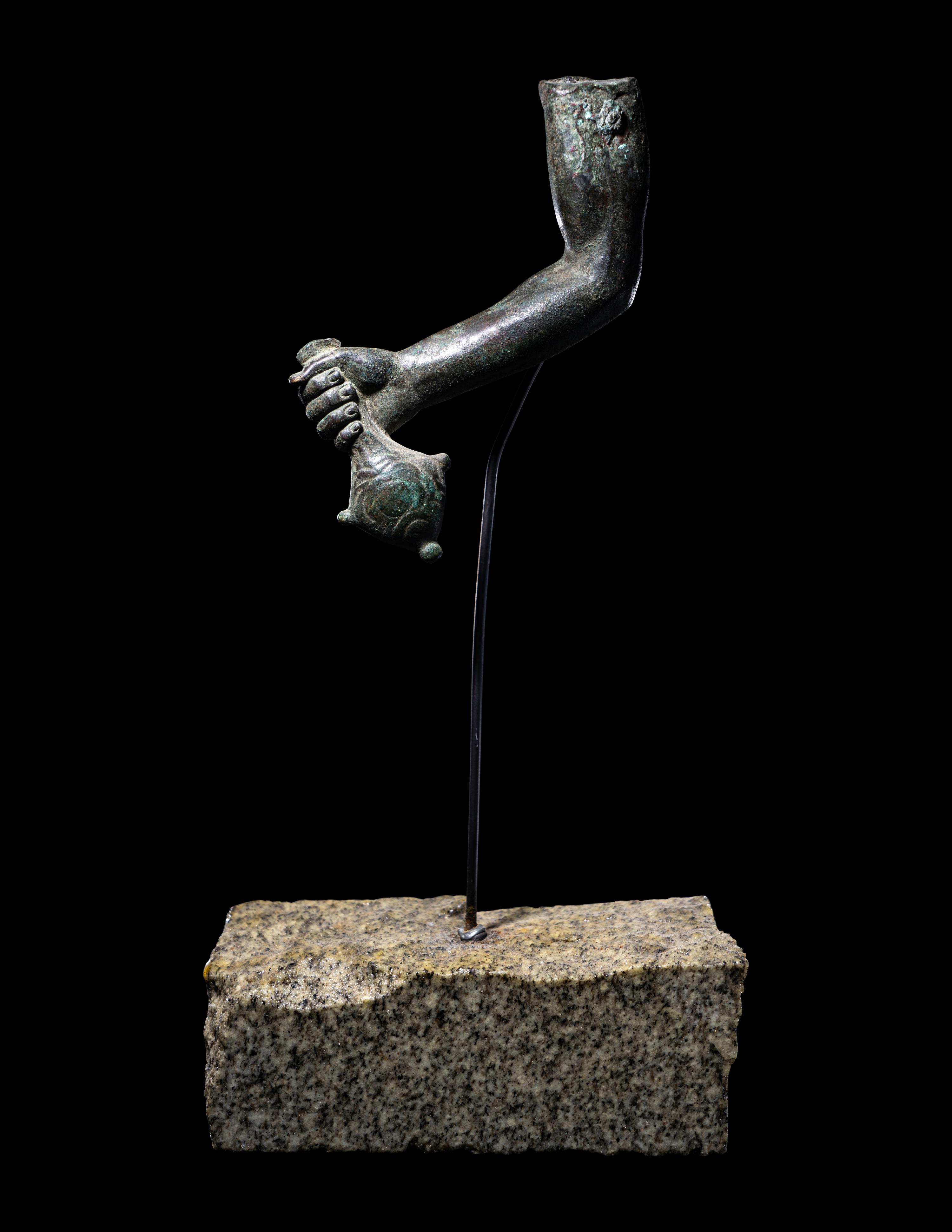 A Hellenistic or Roman Bronze Right Arm of Hermes