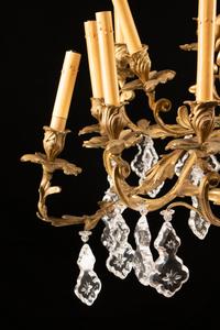 A Louis XV Style Gilt-Bronze and Glass Twenty-Four-Light Chandelier — 19TH CENTURY