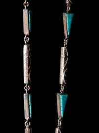 Figural Micro Mosaic Silver Necklace