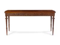 A Louis XVI Style Carved Walnut Table