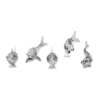 Five Silver Articulated Fish