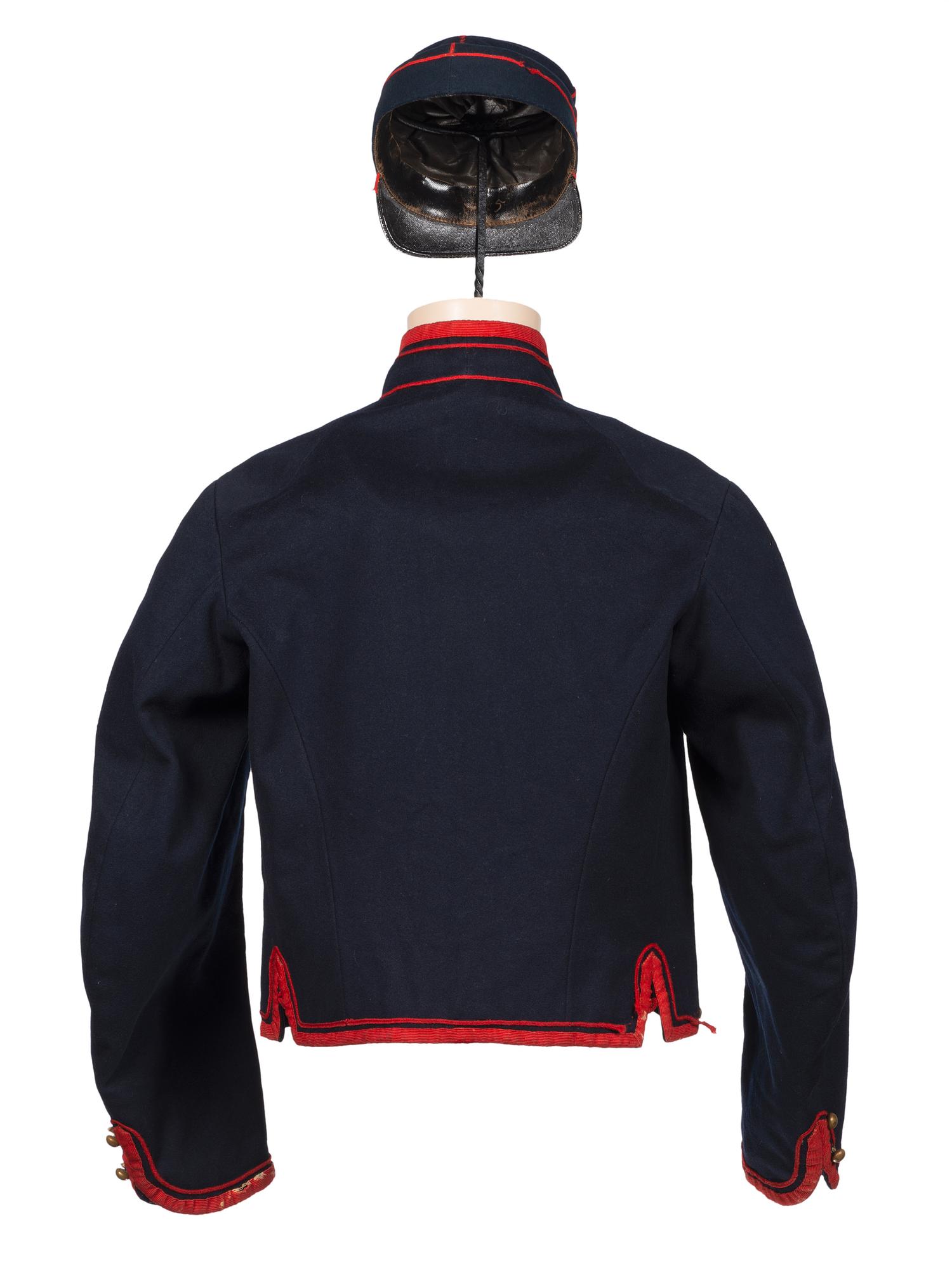 [CIVIL WAR]. Jacket and kepi of the 72nd Pennsylvania Infantry, "Baxter's Zouaves," part of the Philadelphia Brigade.