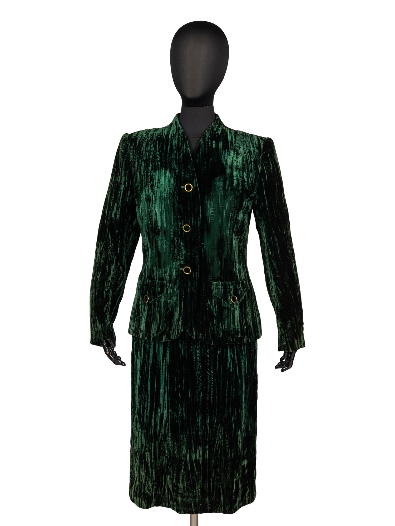 Custom Chez Ninon, Velvet Skirt Suit