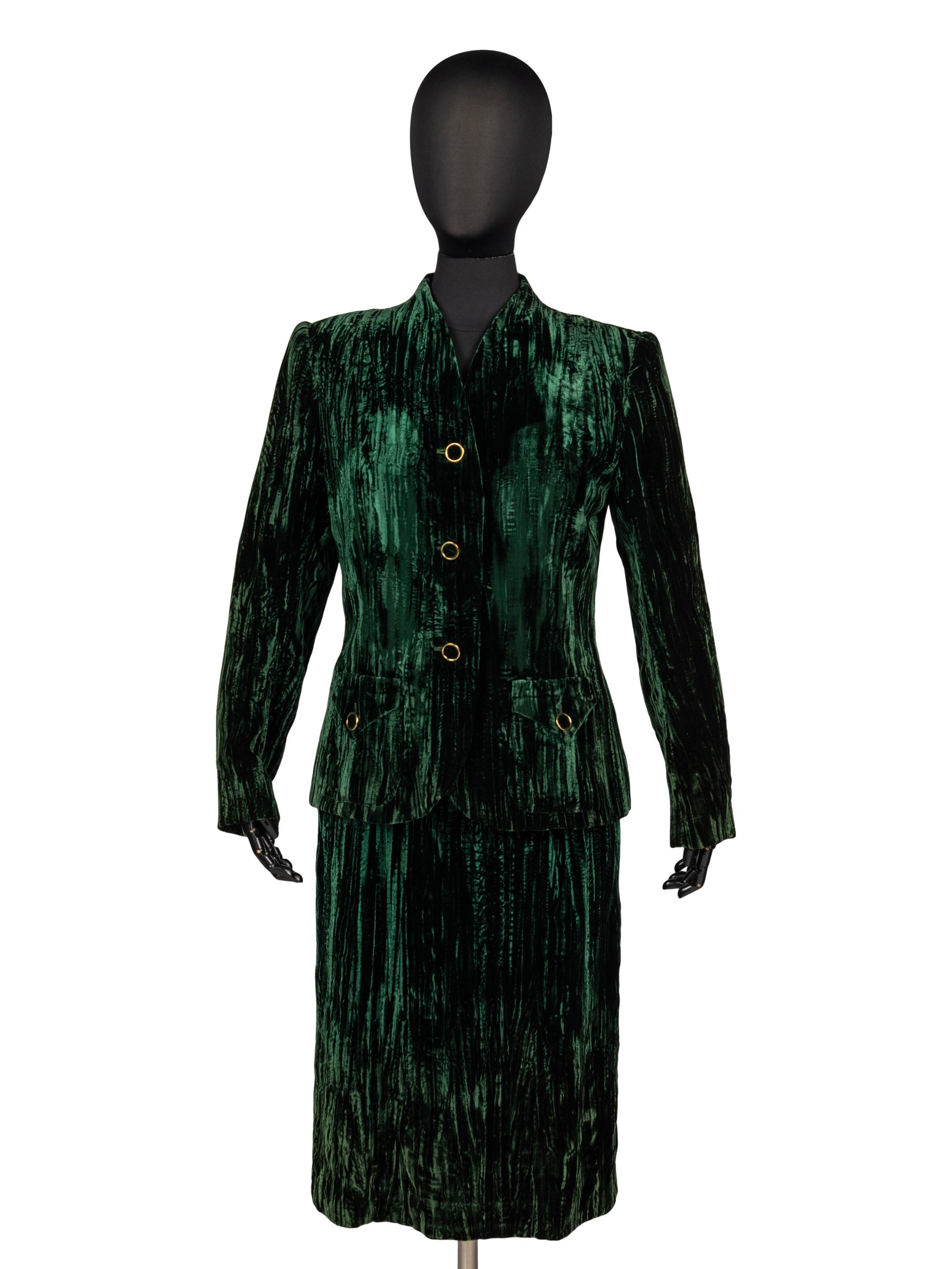 Custom Chez Ninon, Velvet Skirt Suit