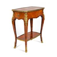 A Louis XV Style Gilt-Bronze-Mounted Kingwood and Tulipwood Table en Chiffonière