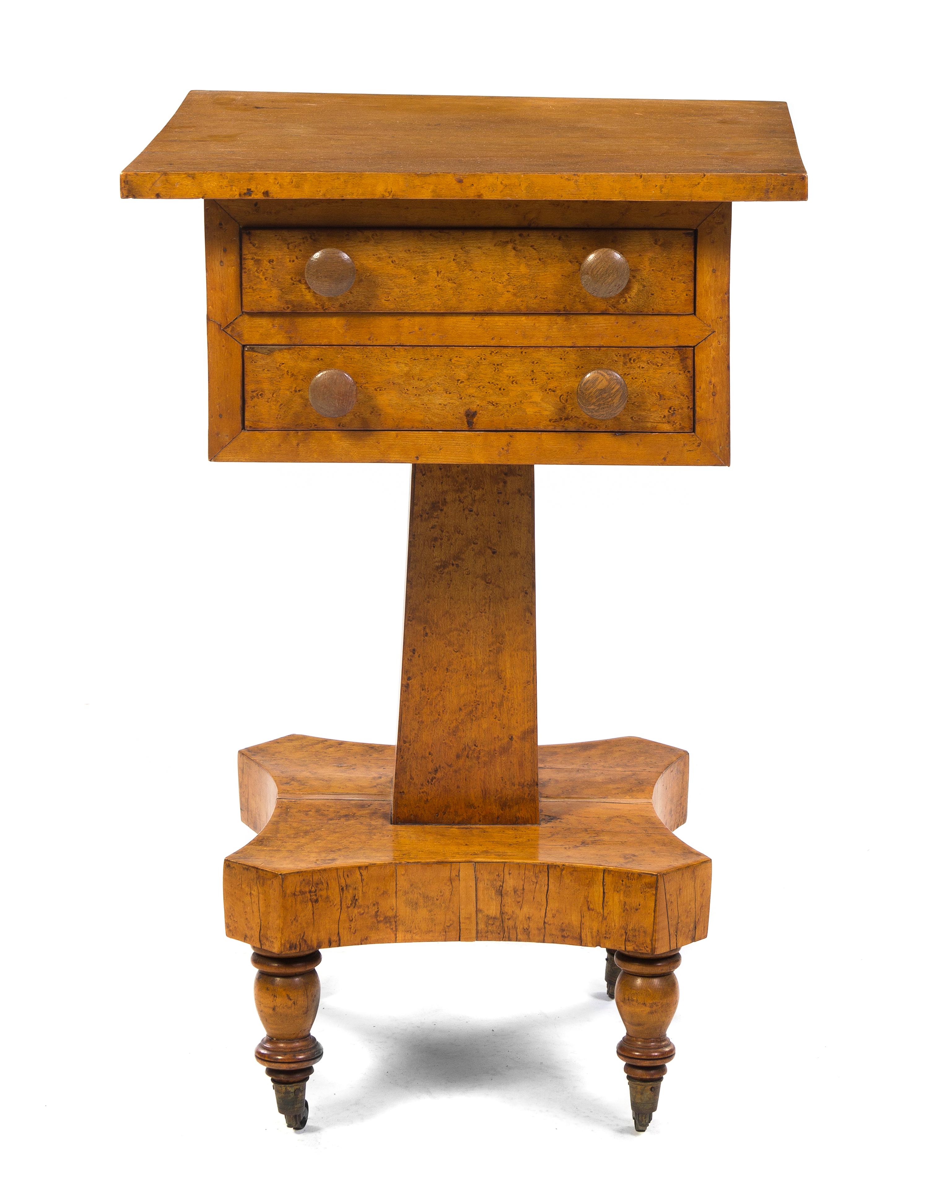 A Biedermeier Occasional Table, Height 29 x width 19 1/2 x depth 19 inches.