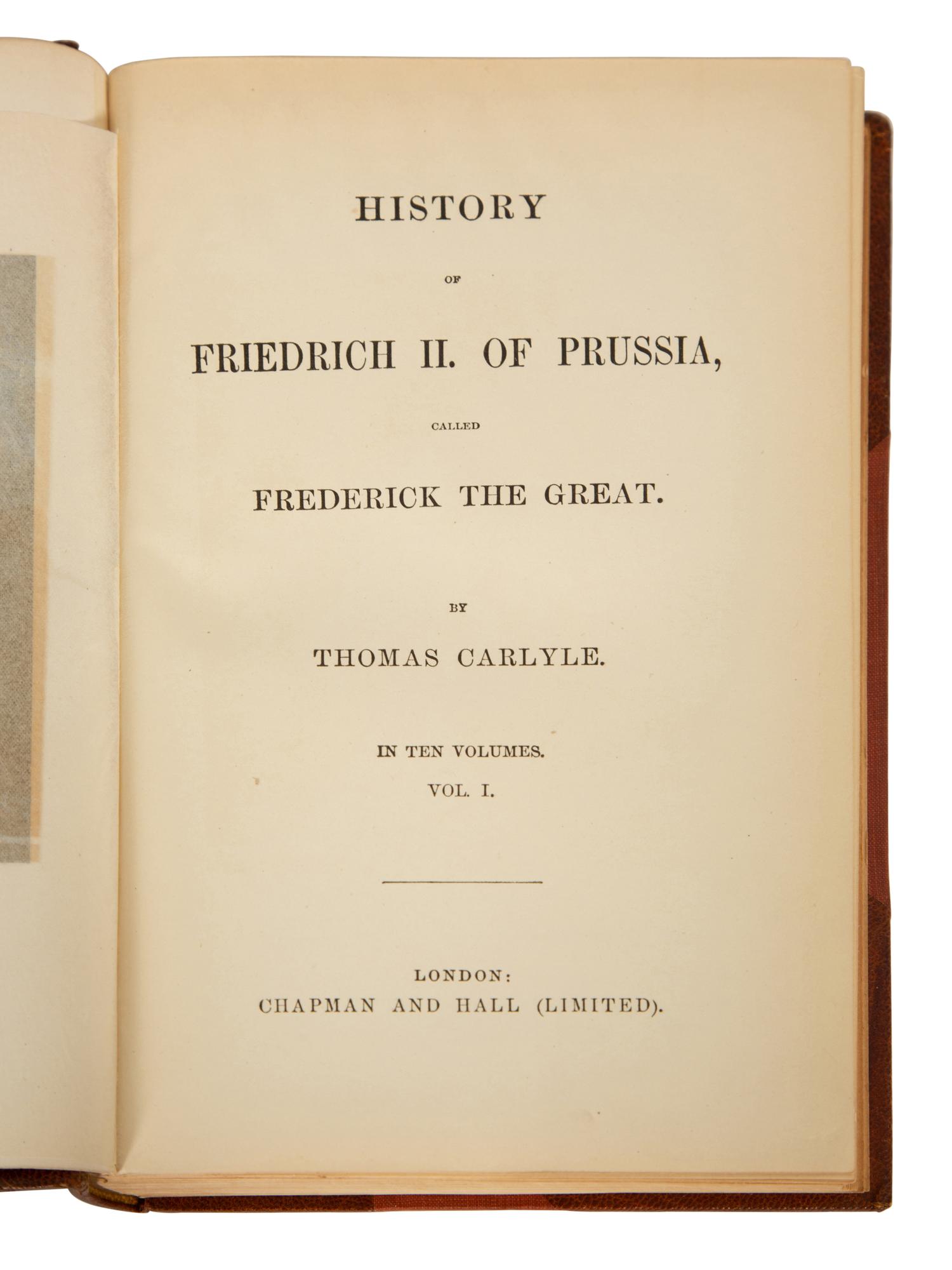 BINDINGS: Collected Works of Thomas Carlye , 34 vol., "Library Edition"