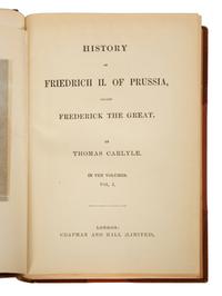 BINDINGS: Collected Works of Thomas Carlye , 34 vol., "Library Edition"