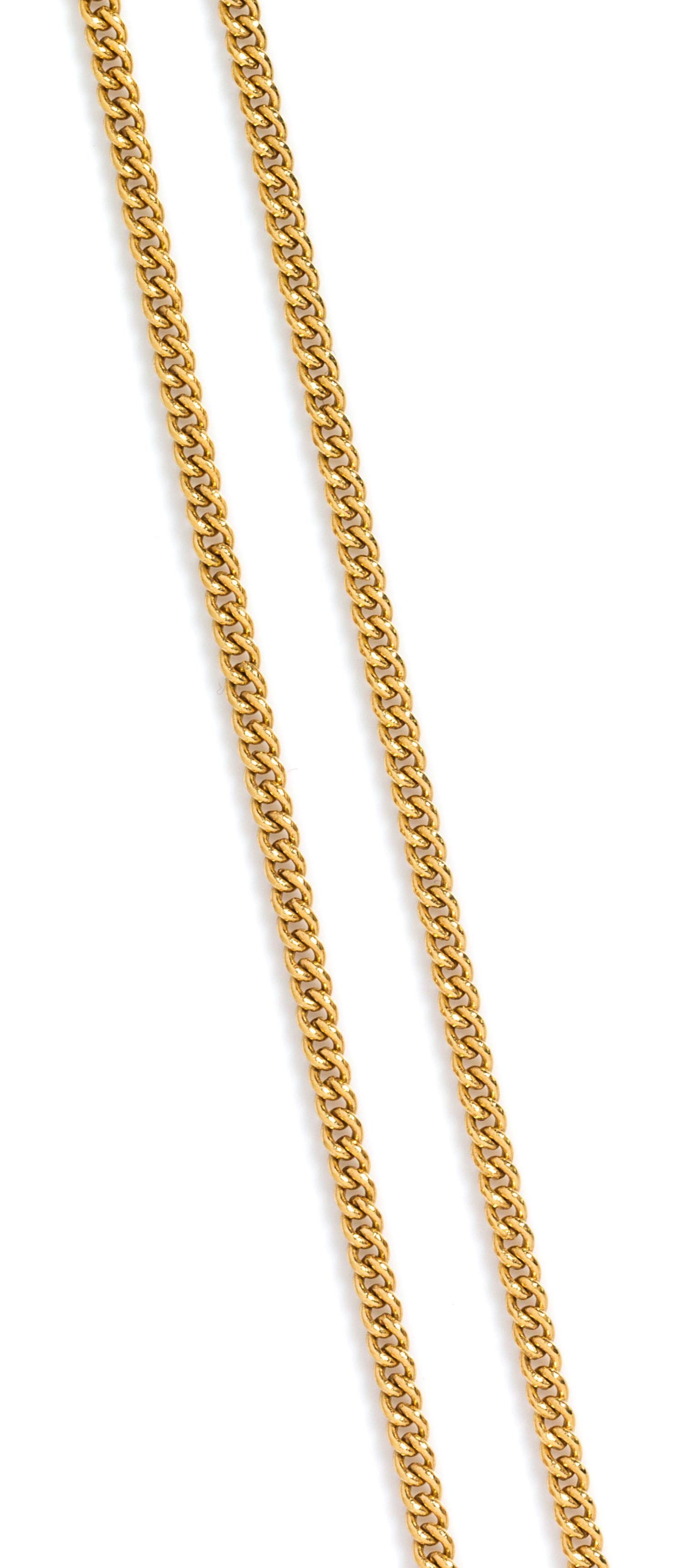 A 14 Karat Yellow Gold Curb Link Chain Necklace, 18.80 dwts.