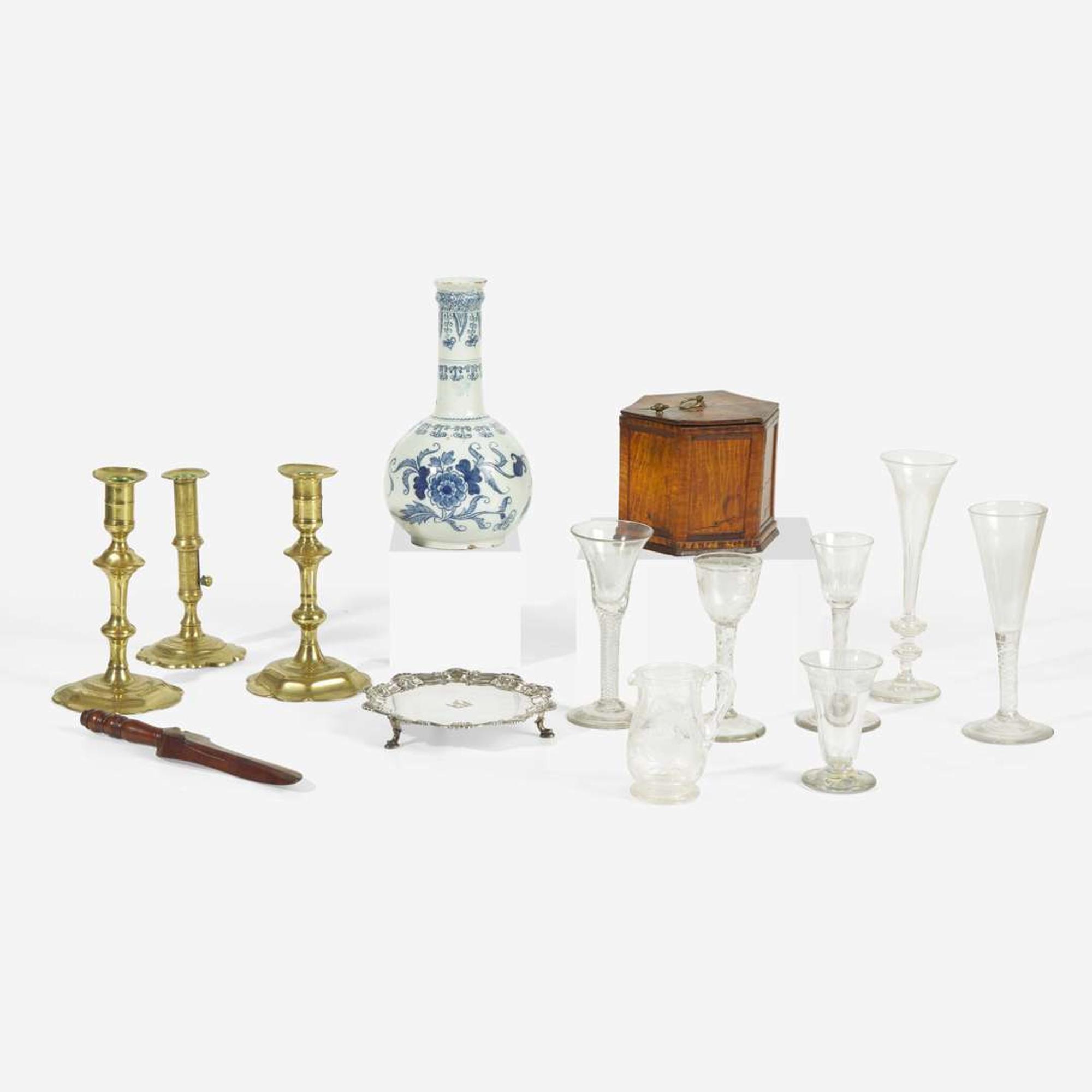An assorted group of fourteen household items 18th / 19th century