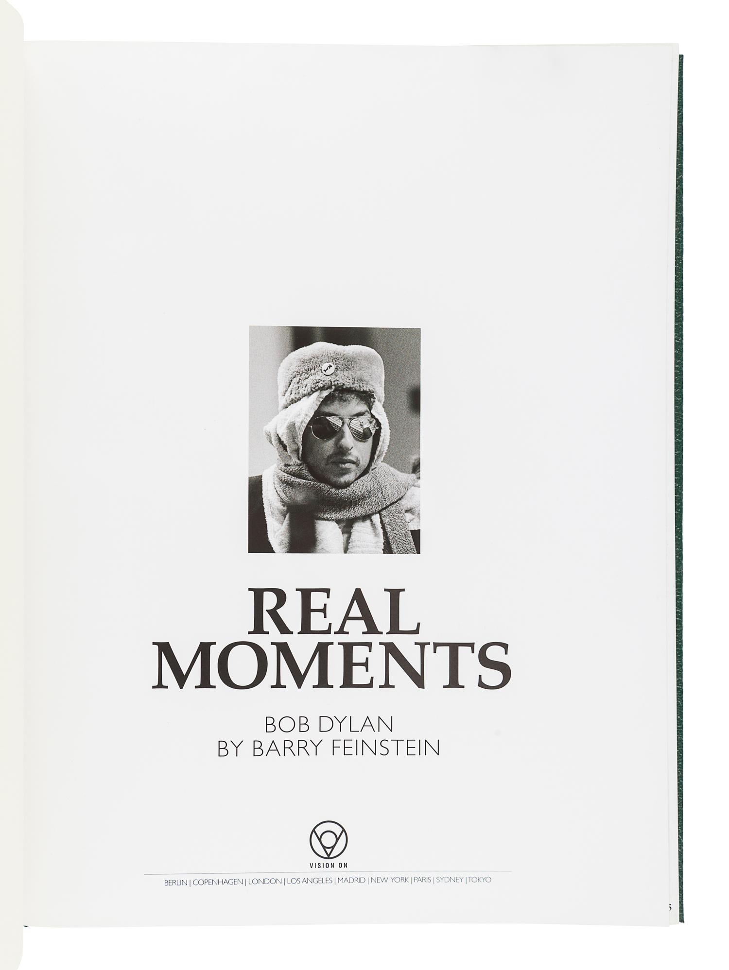 [PHOTOBOOK]. FEINSTEIN, Barry (1931-2011). Real Moments: Bob Dylan. Surrey: Genesis Publications Ltd., 2009.