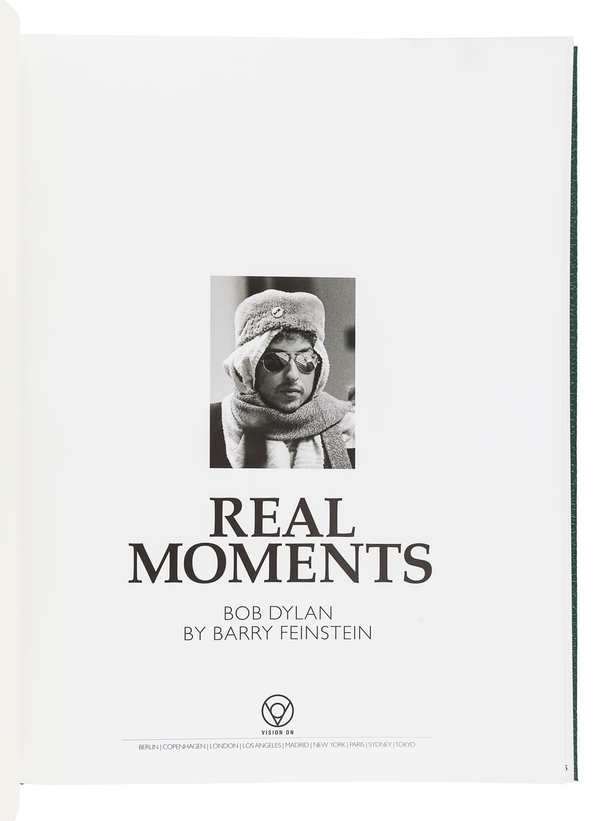 [PHOTOBOOK]. FEINSTEIN, Barry (1931-2011). Real Moments: Bob Dylan. Surrey: Genesis Publications Ltd., 2009.