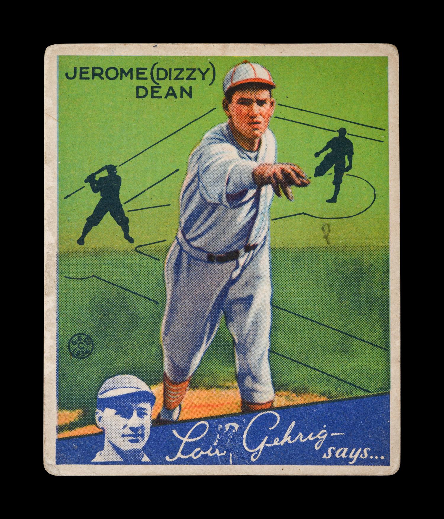 A 1934 Goudey Jerome Dizzy Dean No. 6 Baseball Card,