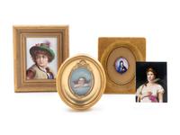 Four German Painted Porcelain Plaques