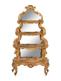 A North Italian Giltwood Four-Tier Étagère