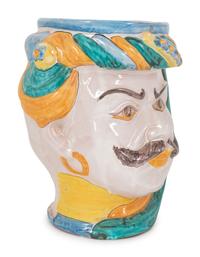 An Italian Faience Figural Vase