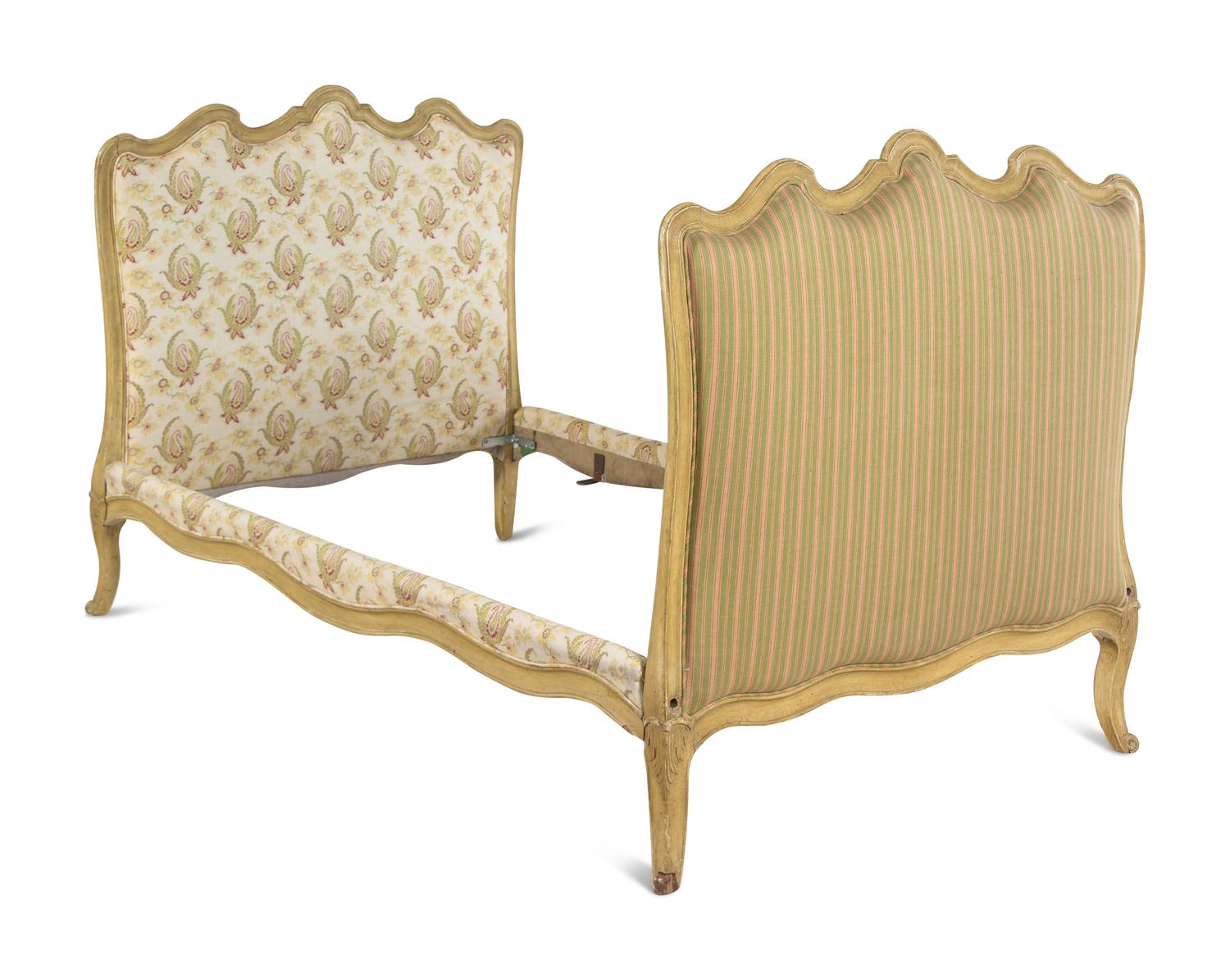 A Louis XV Style Carved and Painted Wood Daybed