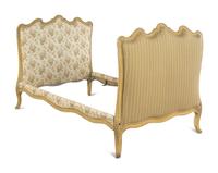 A Louis XV Style Carved and Painted Wood Daybed