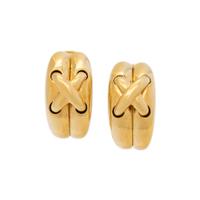 CHAUMET, YELLOW GOLD 'LIENS' EARCLIPS