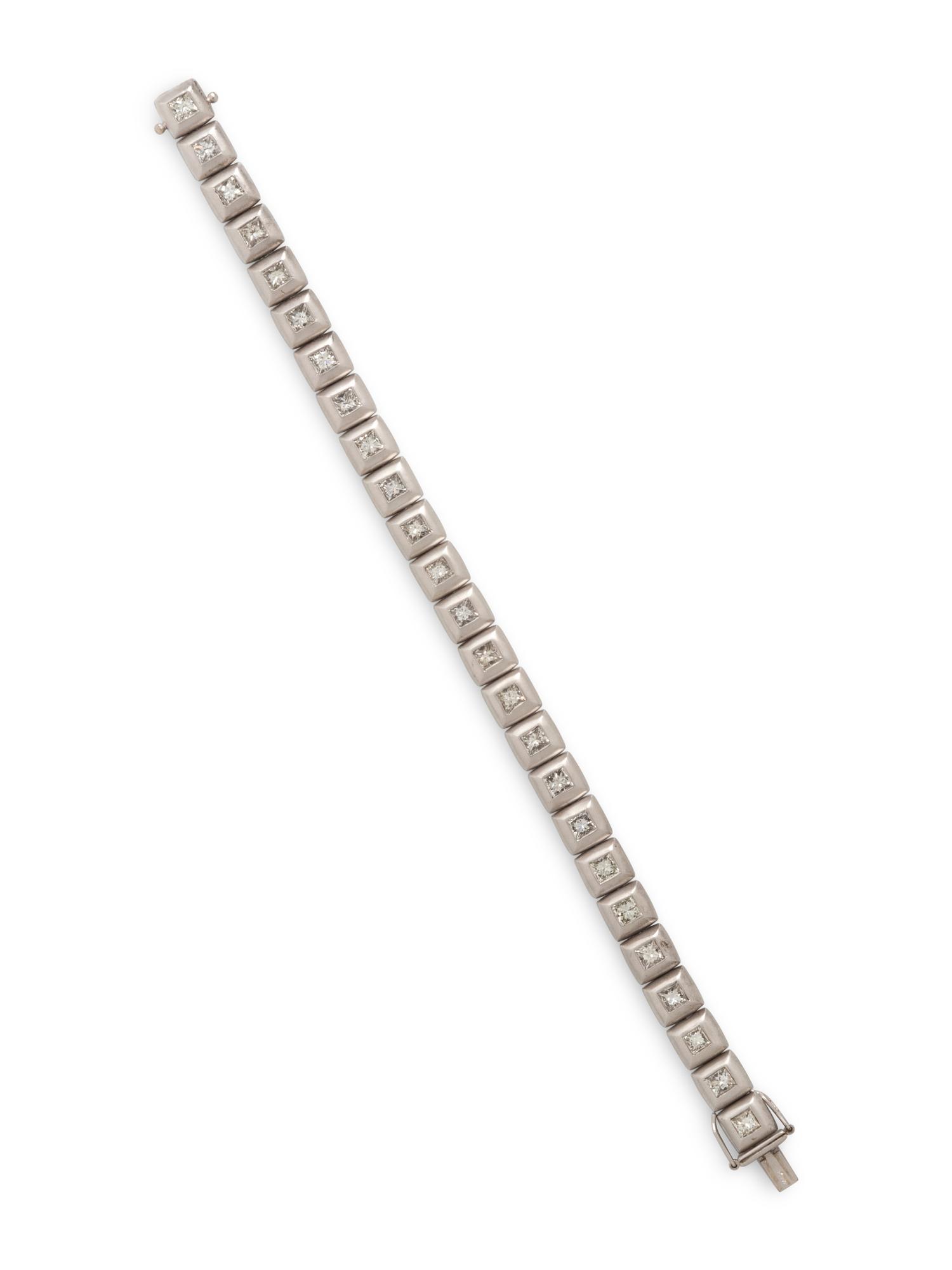 PLATINUM AND DIAMOND BRACELET