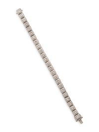 PLATINUM AND DIAMOND BRACELET