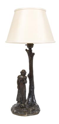 A Continental Bronze Figural Lamp Height 18 3/4 inches. — EARLY 20TH CENTURY