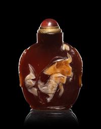 Three Agate Snuff Bottles