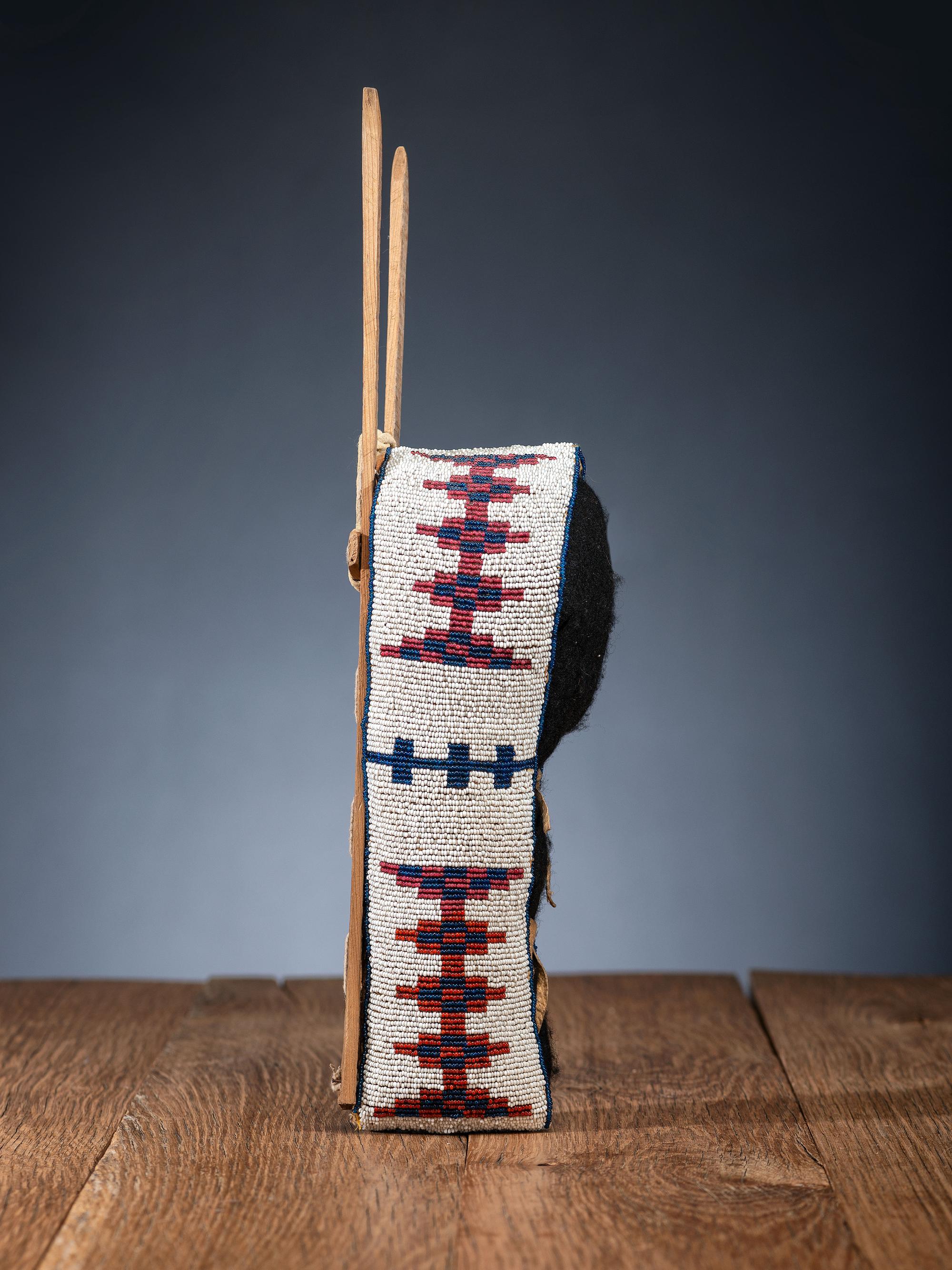 Central Plains Beaded Hide Toy Cradle