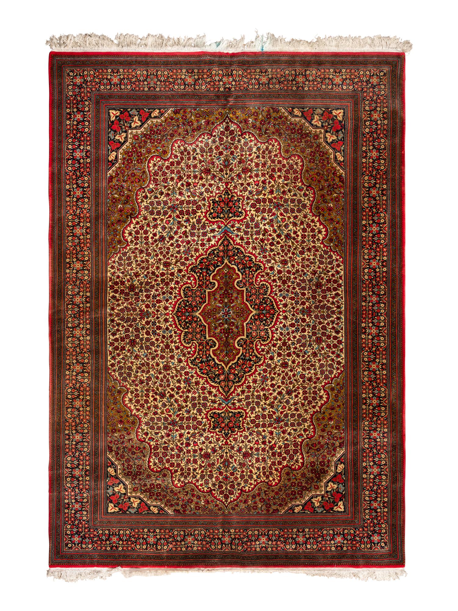 A Qum Cork Wool Rug