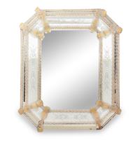 A Venetian Etched Glass Mirror