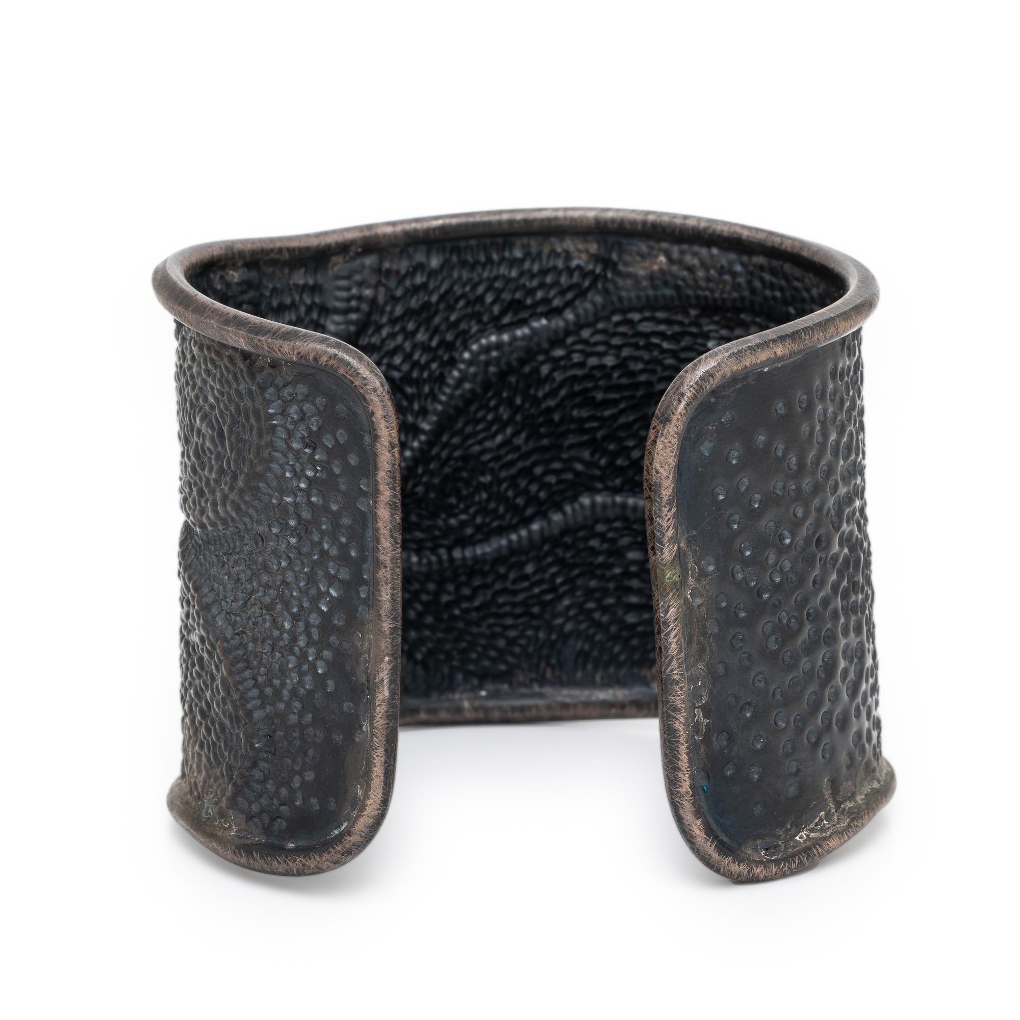 So Young Park, 'Dotted Flower', Silver and Yellow Gold Cuff Bracelet