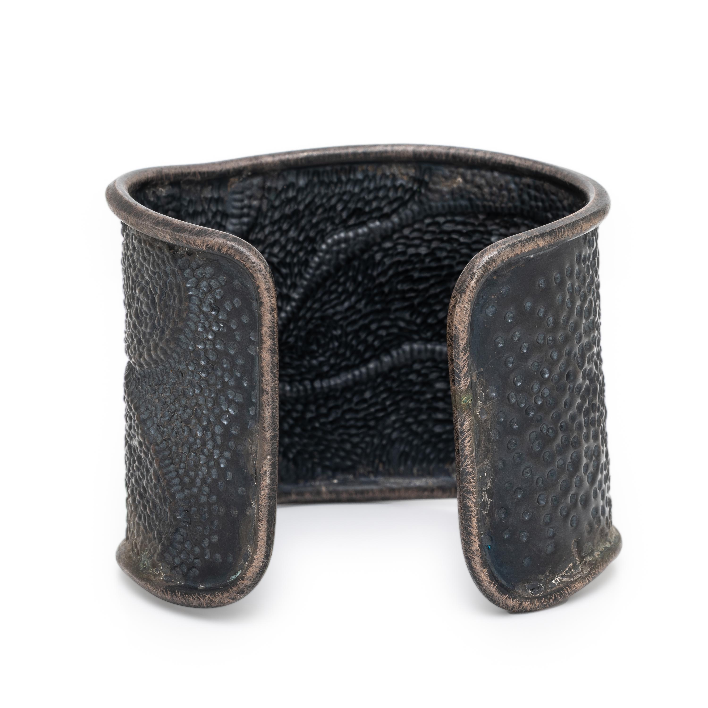 So Young Park, 'Dotted Flower', Silver and Yellow Gold Cuff Bracelet