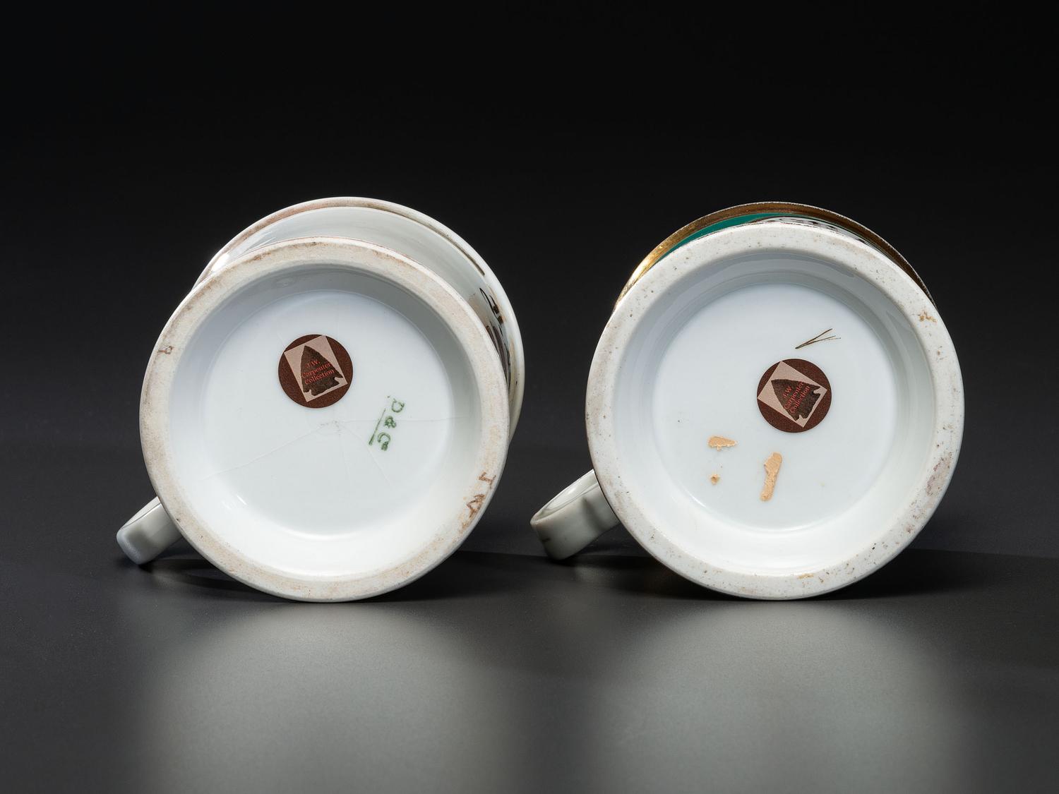 Two Tailor's Occupational Shaving Mugs