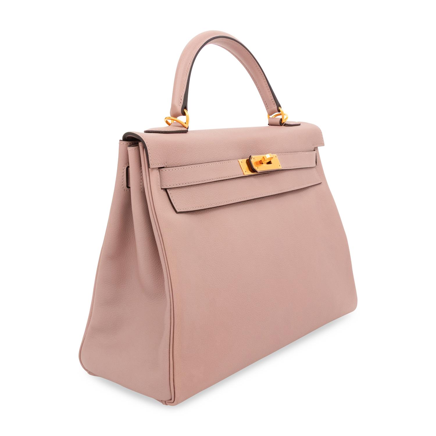 HERMÈS, KELLY 28 RETOURNE IN GLYCINE EVERCOLOR