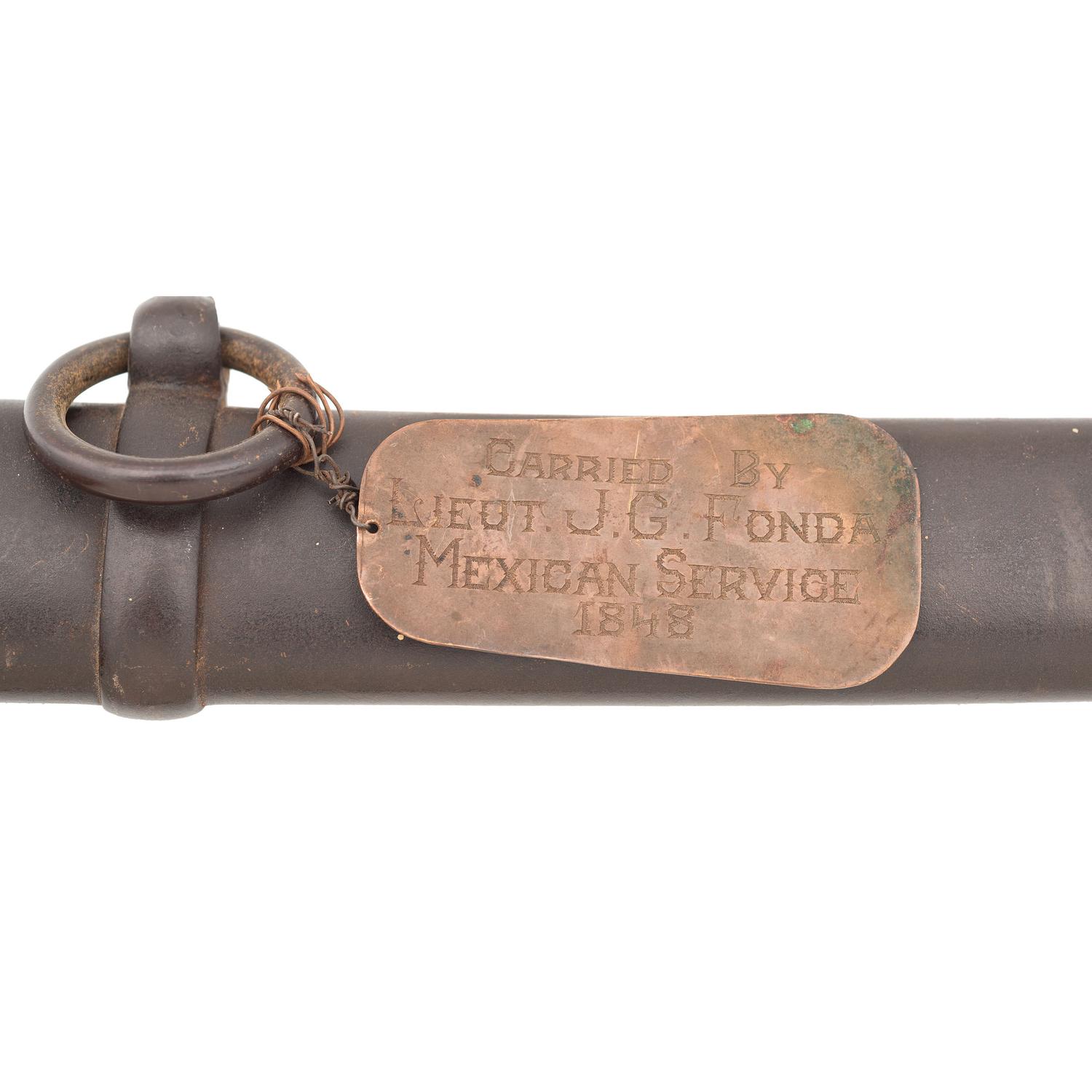 Imported S&K Model 1840 Heavy Cavalry Saber with Old Copper Tag Identifying it to Lt. J.G. Fonda with Mexican War and Civil War Service