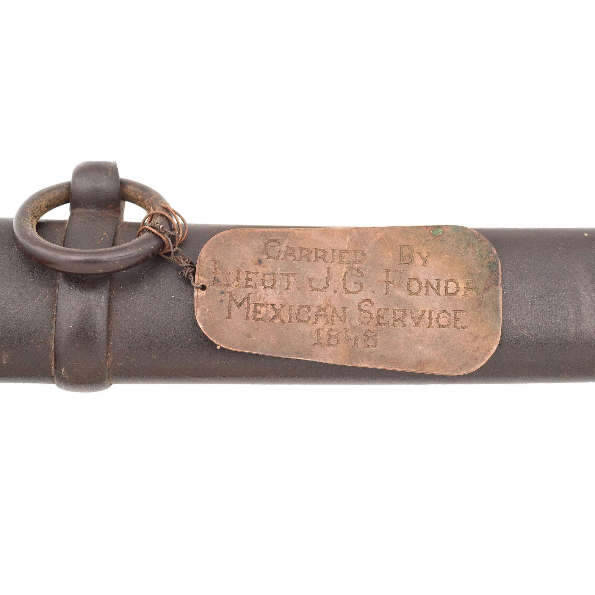 Imported S&K Model 1840 Heavy Cavalry Saber with Old Copper Tag Identifying it to Lt. J.G. Fonda with Mexican War and Civil War Service