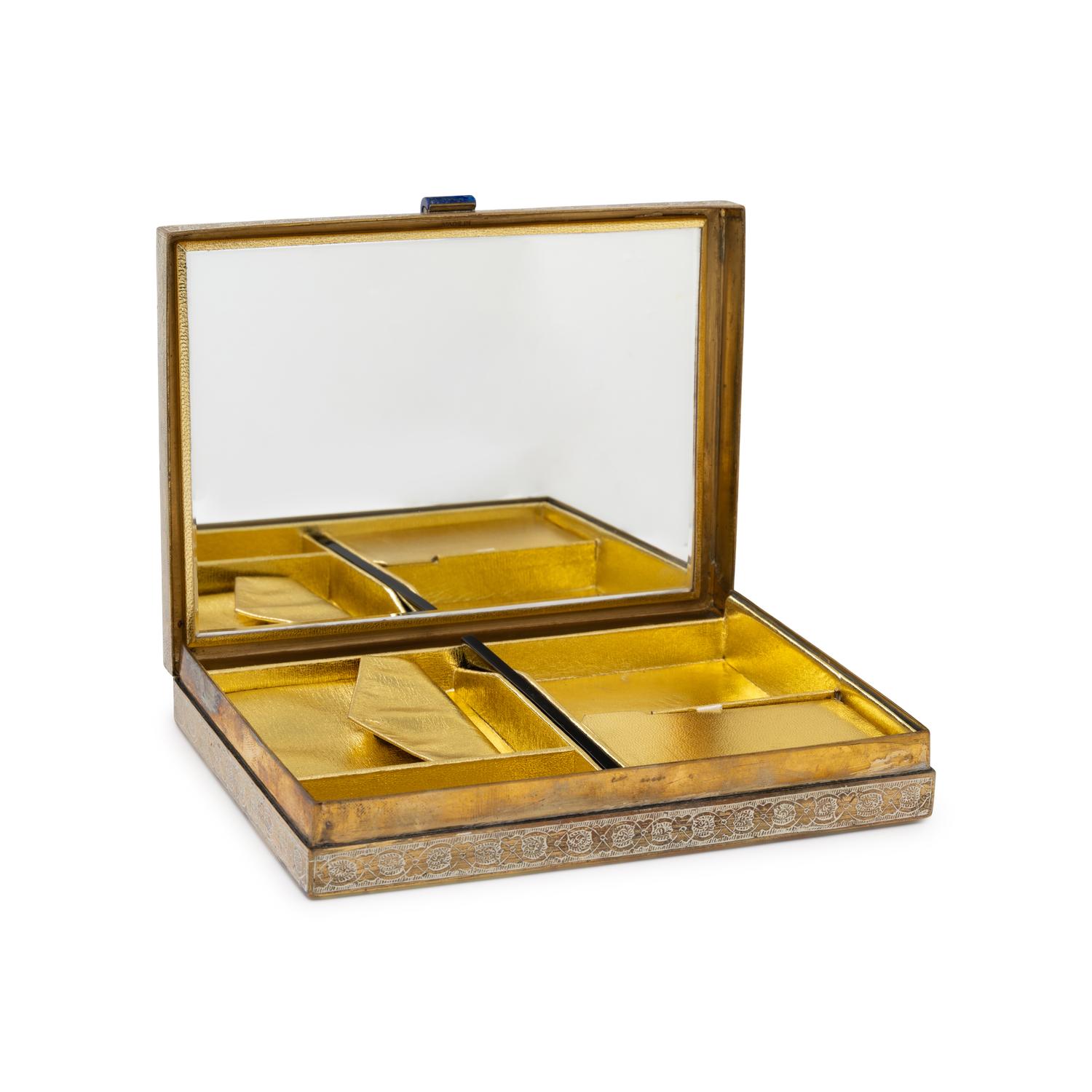 CARTIER, ENAMEL VANITY CASE