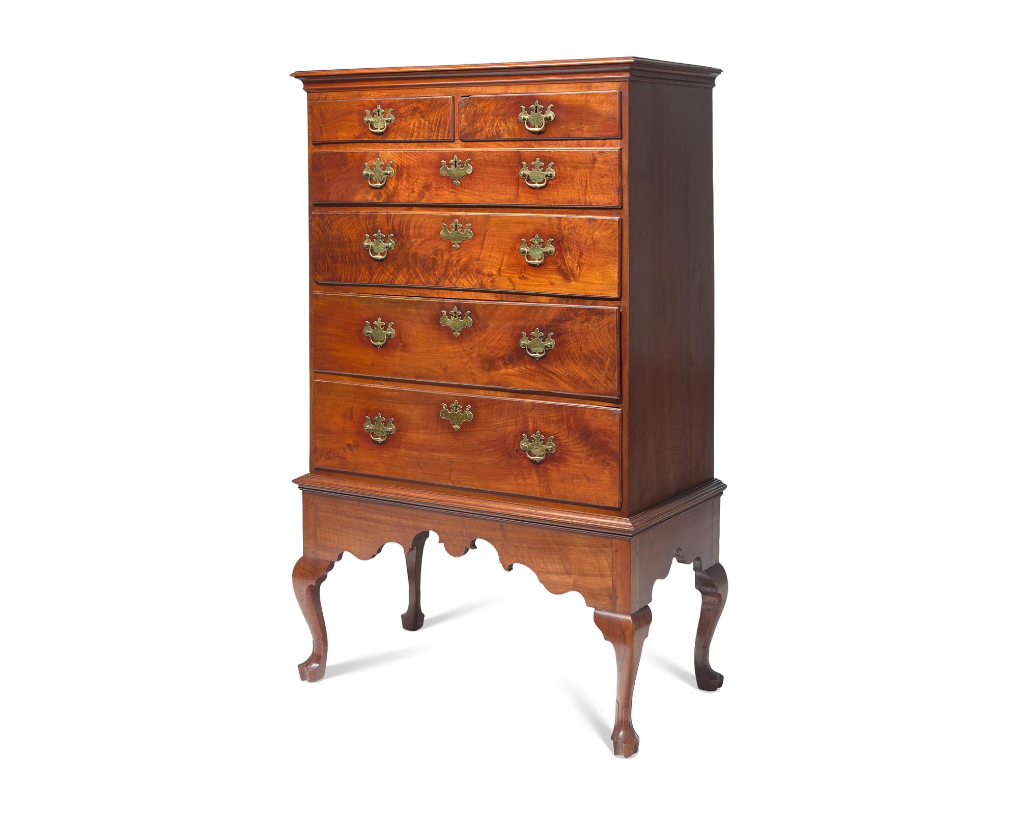 A Queen Anne Walnut Chest-on-Frame, Southeastern Pennsylvania, Circa 1760