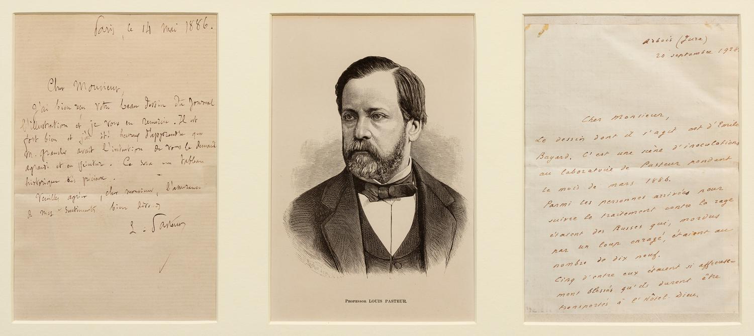 PASTEUR, Louis (1822-1895). Autograph letter signed ("L. Pasteur"), in French, to an unnamed recipient. Paris, 14 May 1886.
