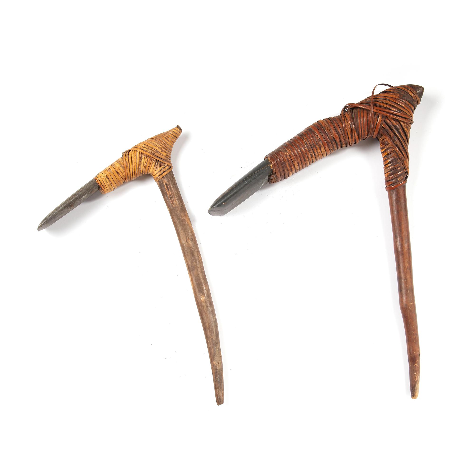 Two Asmat Adzes