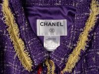 Chanel, Purple Plaid Tweed Jacket