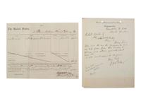[CIVIL WAR - UNITED STATES COLORED TROOPS]. A group of 4 documents related to officers of USCT and Buffalo Soldier regiments including 2 ALsS from General Edward W. Hincks.