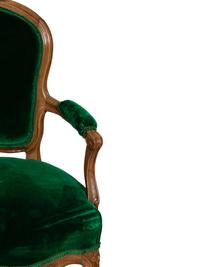 Four Louis XV Style Walnut Fauteuils