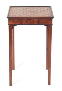 A Games Table Height 27 x width 16 3/4 x depth 16 3/4 inches.