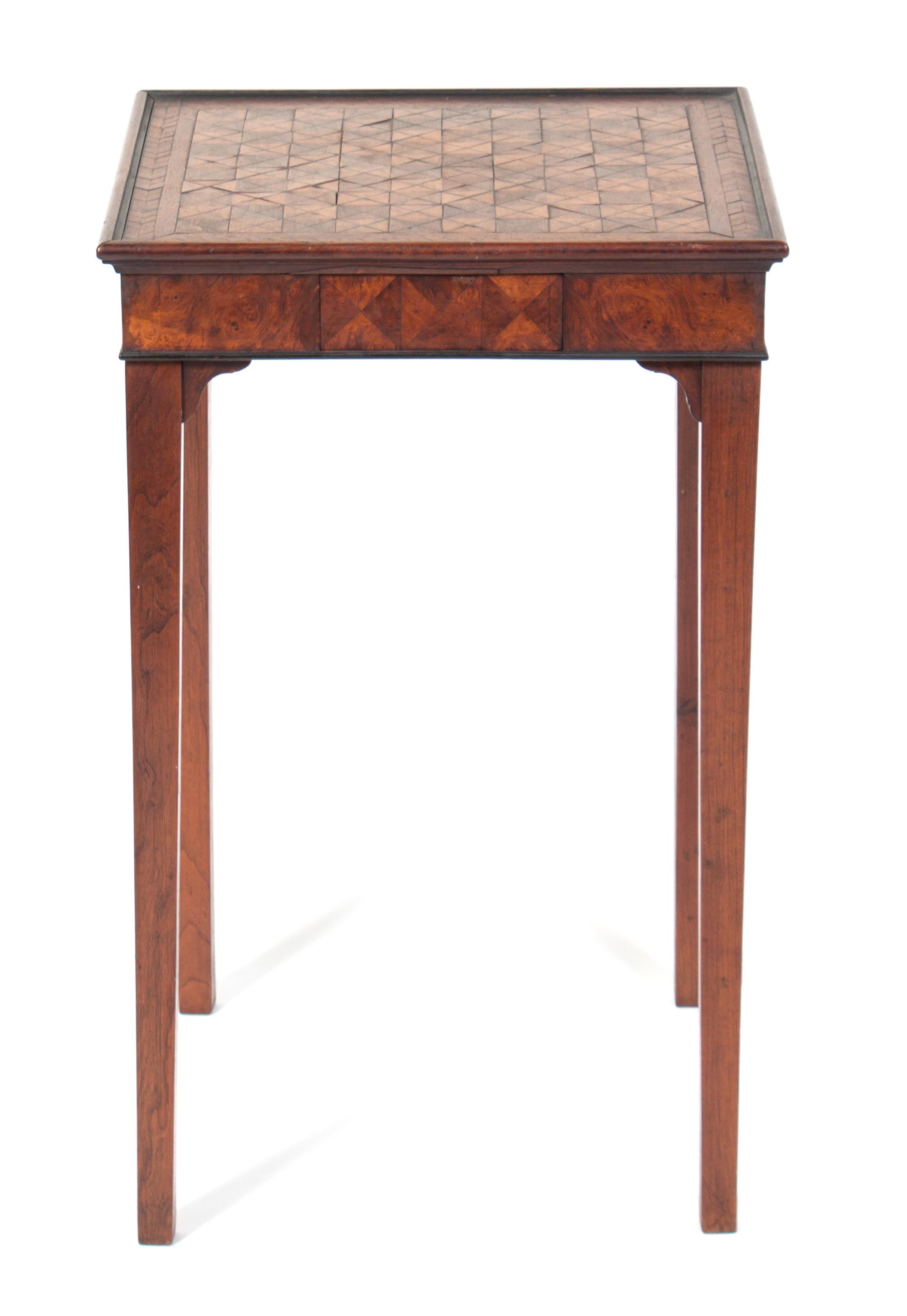 A Games Table Height 27 x width 16 3/4 x depth 16 3/4 inches.