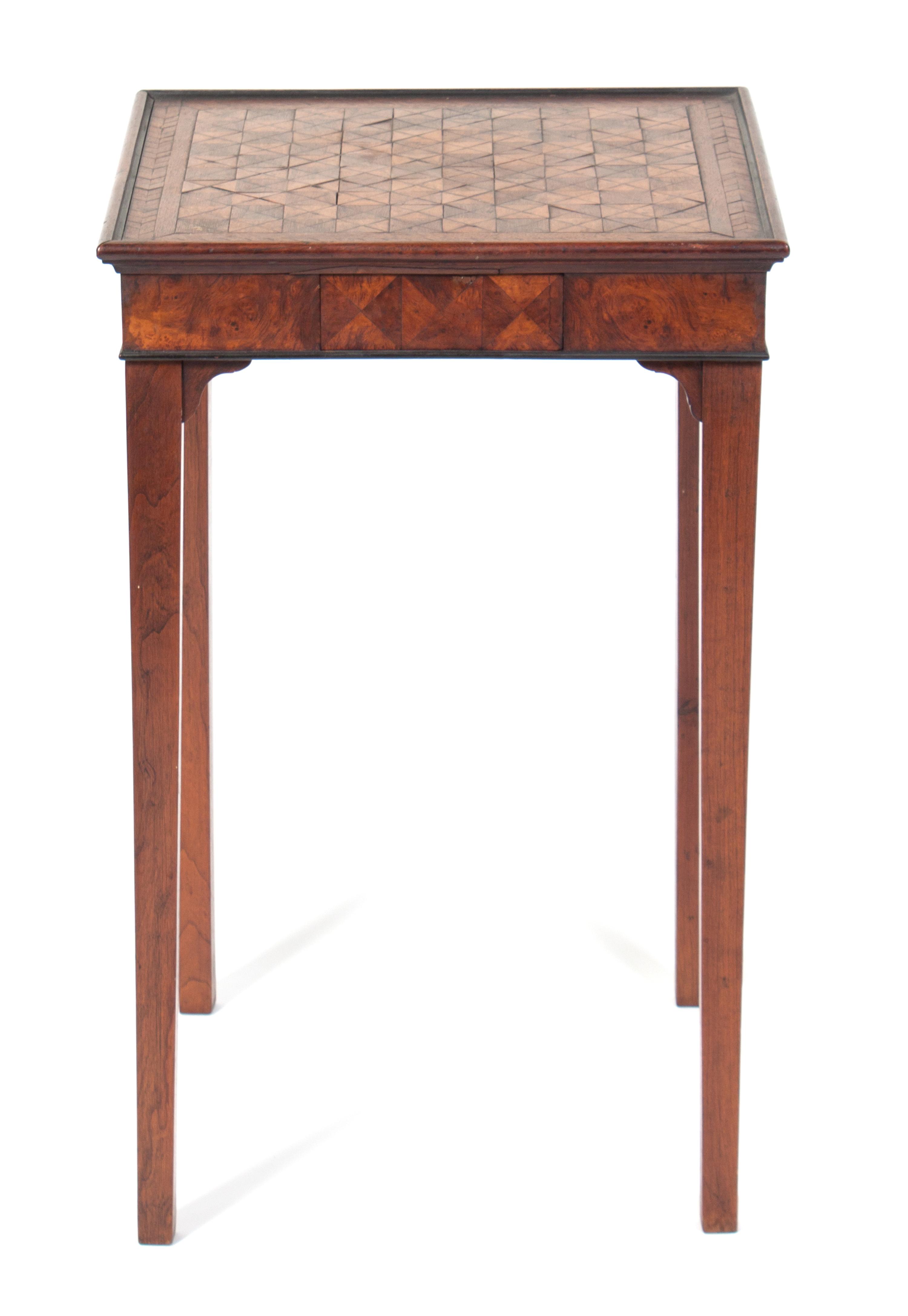 A Games Table Height 27 x width 16 3/4 x depth 16 3/4 inches.