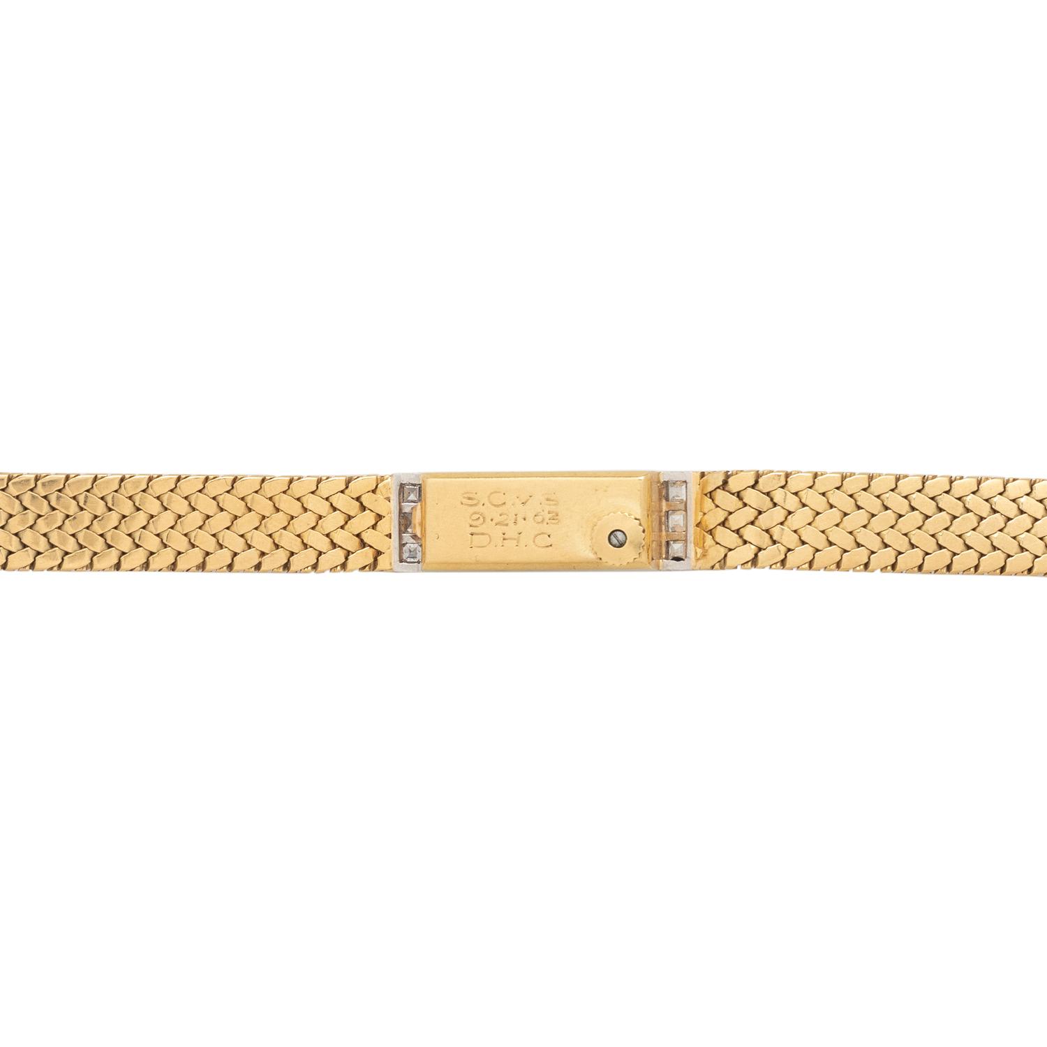 CARTIER, YELLOW GOLD, DIAMOND AND SAPPHIRE WATCH