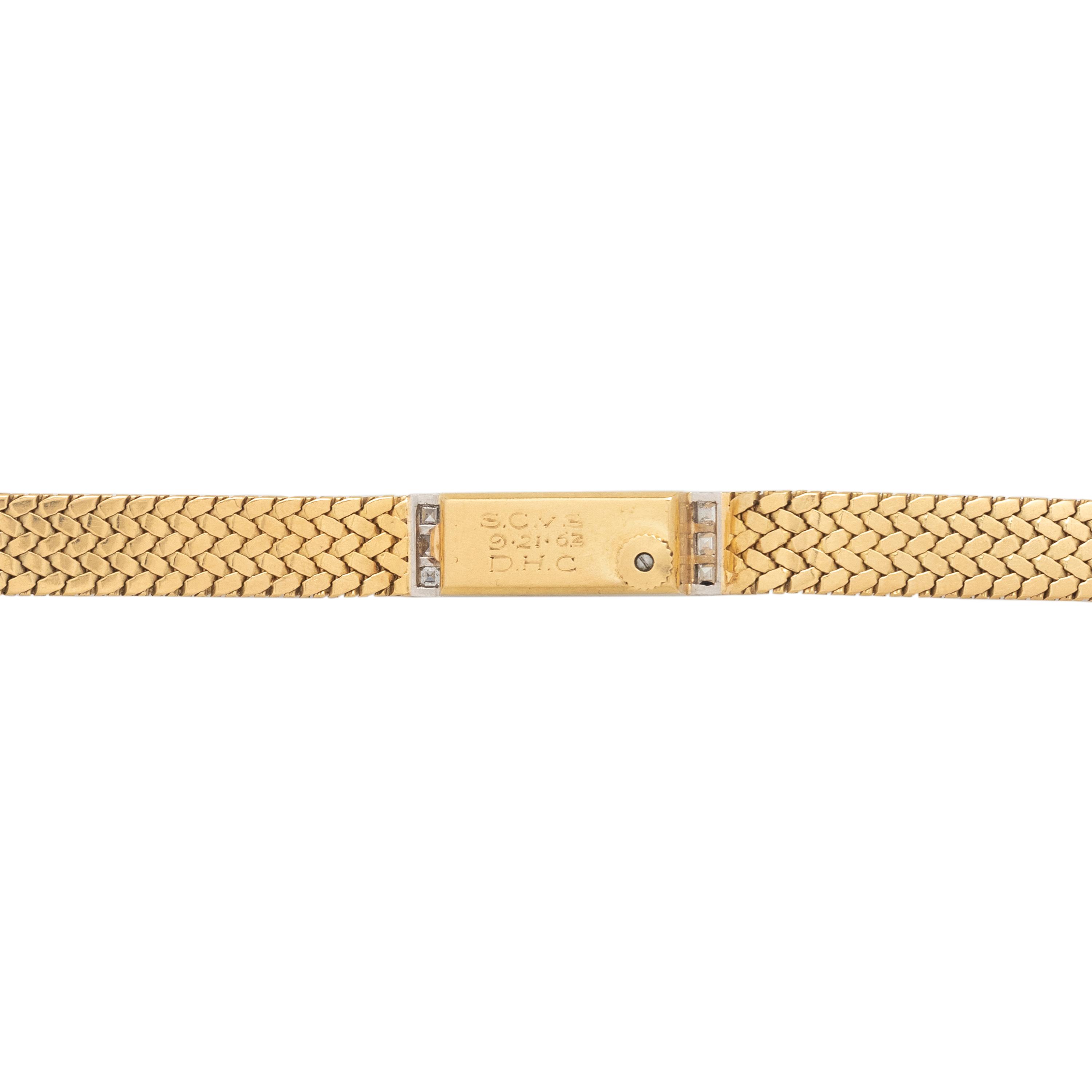 CARTIER, YELLOW GOLD, DIAMOND AND SAPPHIRE WATCH